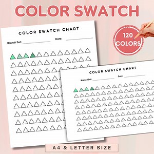 Printable Color Swatch Card Template: DIY Marker Swatch (PDF)