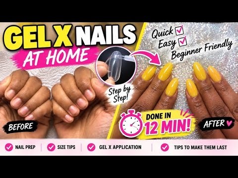 Gel X Nails at Home FAST! | Quick & Easy Gel X Tutorial for Beginners
