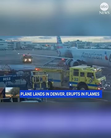 An American Airlines plane caught fire at Denver International Airport in Colorado on Thursday, sending passengers down emergency slides and onto the wing of the aircraft. Twelve people were taken to the hospital with minor injuries, airport officials said. Read more: https://abcnews.visitlink.me/mDJ7N_ | ABC News