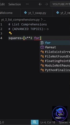 Crazy and advanced python topic list comprehension 👈