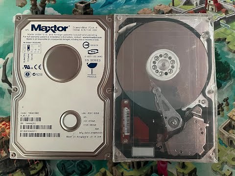 Maxtor DiamondMax Plus 9 6Y160P0 hard drive sounds & Inside view