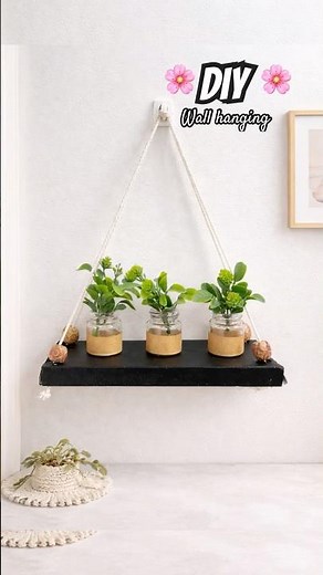 DIY wall hanging craft ideas | Aesthetic home decor #youtubeshorts #wallhanging #diy #craft #shorts