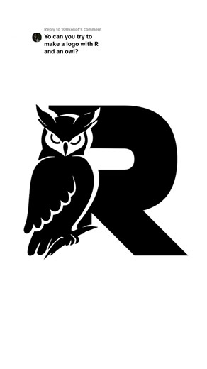 R + Owl Lettermark Logo