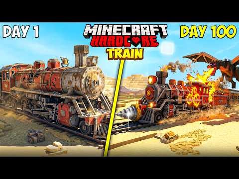 I Survived 100 Days on Train with Dragons in Minecraft!