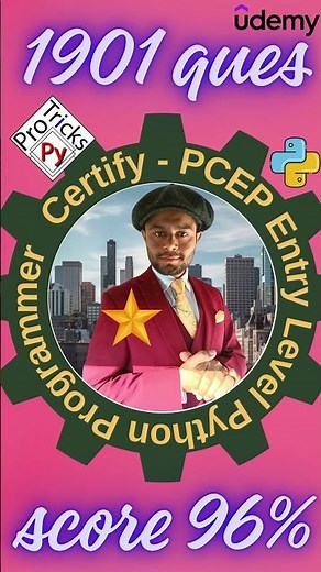 PCEP-30-02 Udemy Course | FREE 100 Enrollment | Python Certification Prep 2025 | #python #pcep #free