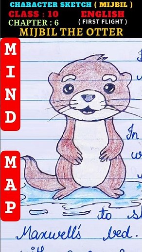 Character Sketch : MIJBIL - Class 10 English (First Flight) Chapter 6 - Mijbil the Otter #mindmap