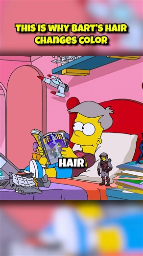This is The Real Reason Why Bart Simpson’s Hair Changes Color #shorts