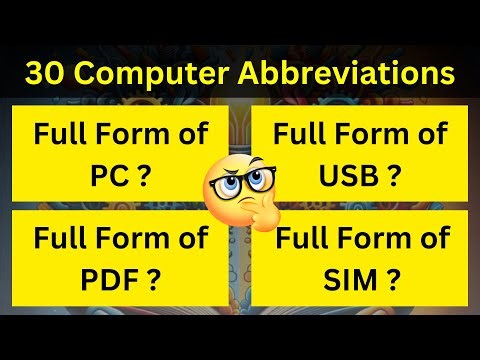Computer Full Form | Full Forms | Computer Abbreviations | Computer Questions | Computer Quiz