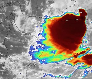11K views · 248 reactions | Current satellite image of the massive weather system approaching Oman. All governates of Oman will experience occasional thunderstorms and heavy rains earliest by tonight or Wednesday morning. Flash floods are expected in some areas due to excessive rains. People residing in low lying areas are urged to take extra precautions. Stay tuned for further updates | Oman Weather Updates | Facebook