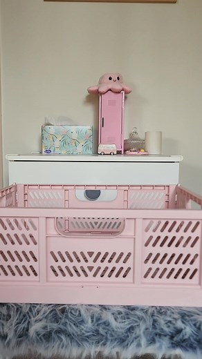 I am in love with these collapsible and stackable crates from @kmart australia. Perfect for home organization 💓 #kmart #kmartfinds #roomdecor #storage #organizedhome #organization