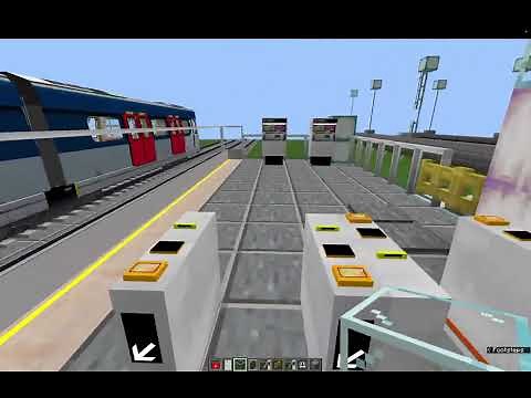 Minecraft Fully Automated Railway with Minecraft Transit Railway mod!
