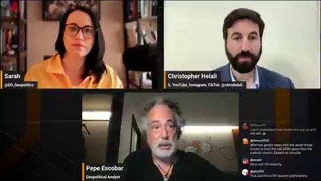 "We are all hostages of this apocalyptic death cult."Pepe Escobar on Ben-Gvir praying at Al-Aqsa and the building momentum toward a Third Temple false flag. Egypt and Jordan, won't lift a finger."They are preparing the terrain for a false flag to destroy Al-Aqsa. The only way to prevent it would be a devastating military victory against Israel—arrest all these people, install a war crimes tribunal. We have to find a solution, but I won't go as far as inserting the adjective final, but we have to