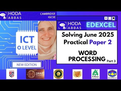 Edexcel iGCSE ICT: JUNE 2025 Paper 2 Word Processing Task Solution, part 3