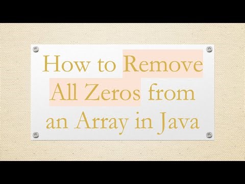 How to Remove All Zeros from an Array in Java