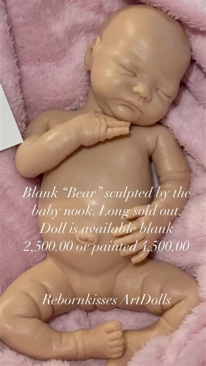 11K views · 137 reactions | Blank Bear silicone by The Baby Nook by Izzy Zhao cast by Maria Lynn Grover is available as a blank or painted baby! Long sold out sculpt | Reborn Kisses Art Dolls By Ashley Noelle Collins | Facebook