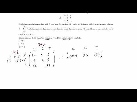 Problemas de matrices con enunciado