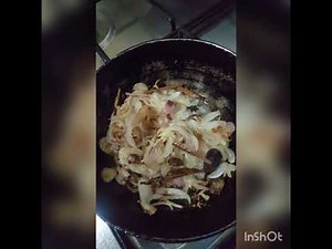 Sri Lankan Pol (coconut) rotti & tripe/intestine curry .(1)