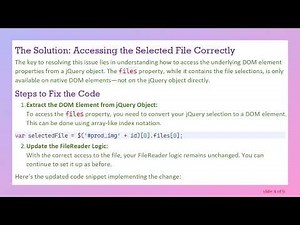 How to Read File Input with jQuery and Delegate Events
