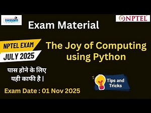 The Joy of Computing using Python Exam Study Material | NPTEL July 2025 Preparation