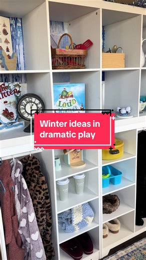 January dramatic play idea: how people “hibernate. Our dramatic play area is full of literacy with props like stone soup. And all the things you need to stay warm during January. #daycareprovider #childcare #childcareprovider #daycare #literacy