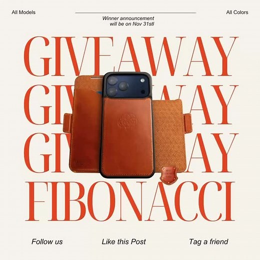 Win 1 of 5 Premium iPhone Wallet Cases! 🎉 We’re giving away five Fibonacci wallet cases — our bestselling 4-in-1 wallet case for iPhone. Choose any model. Choose any color. 🎁✨ To enter: ✅ Follow @dreem.one ✅ Like this post ✅ Tag a friend (each comment = 1 entry) The Fibonacci is our detachable folio wallet MagSafe case vertical stand horizontal stand — trusted by 720,000 users since 2014. Winner announcement: Nov 31st Worldwide. This giveaway is not affiliated with Instagram. Good luck! #givea