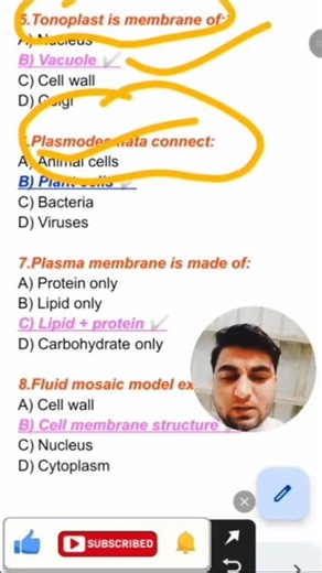 SST McQs||Biology McQs||Class 9th