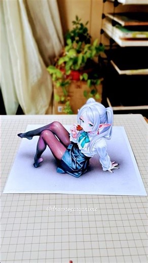 Drawing anime 3D #drawing #art #3drawing #drawsoeasyanime