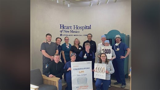 Lovelace Heart Hospital celebrates the utilization of 1,000 'Watchman' devices