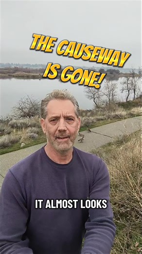 The causeway is gone. The river gets to flow again.