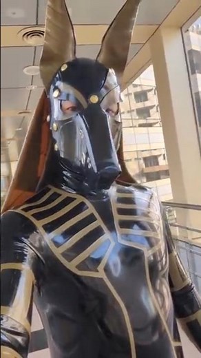 Latex Anubis Suit! #latex #furry