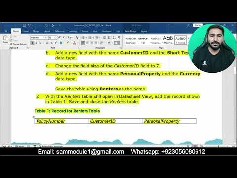 Shelly Cashman Access 365/2021 Module 1 SAM Project 1a | Personal Insurance, Inc.