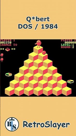 Q*bert Gameplay DOS