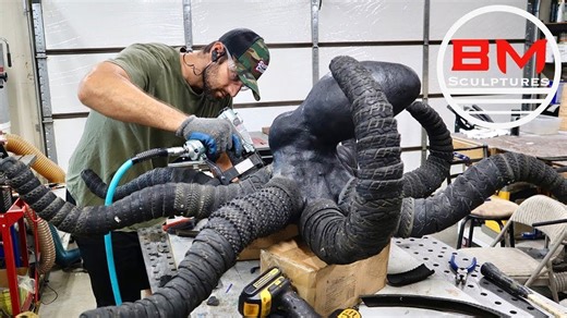 Sculpting a stunning octopus sculpture