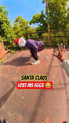 Santa Claus Lost His Eggs 🥚😂#parkour#spiderman#water#jump#support#viral#jodhpur#india #pov#funny
