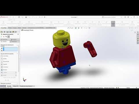 Ensamble de figura lego SOLIDWORKS