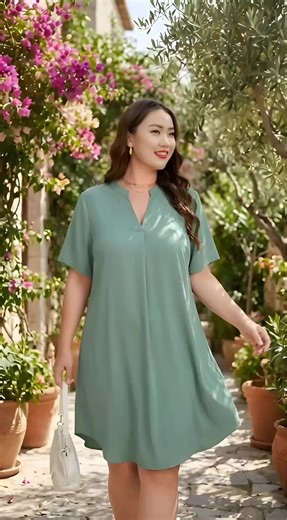 Comfy Plus-Size Shift Dress for Everyday Wear