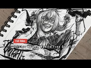 Full Video, Jujutsu Kaisen Mahito Free Drawing 주술회전 마히토 재구성 그리기