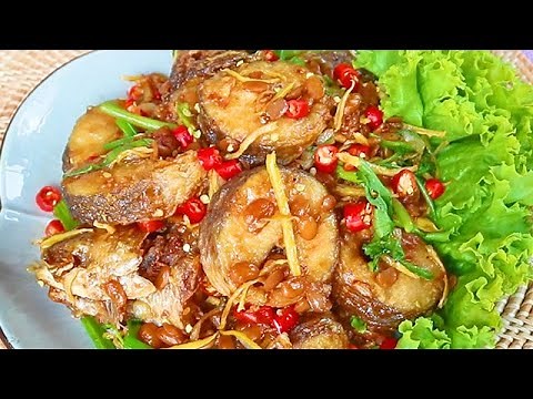 Khmer Food Cooking Chean Chuon Trey – Deep Fried Fish, Ginger and Fermented Soy Bean | Cooking Show