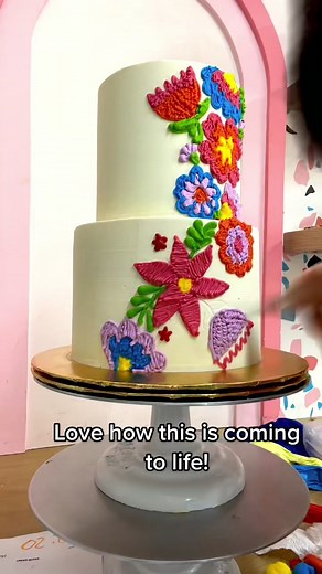 Mexican Embroidery Cake Decorating Tutorial