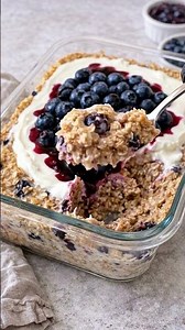 Blueberry Yogurt Baked Oatmeal (Creamy, Wholesome & Easy) #easyrecipes #foodreels #mediterranean