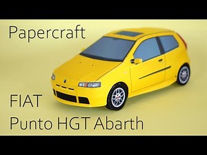 【Papercraft】How to make FIAT Punto HGT Abarth 1/30 scale paper model