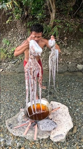 Fisherman's Secret Octopus Recipe Frying Octopus into Perfection! 🐙🔥