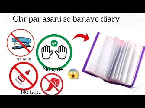 How to make diary at home very easy to make no glue,no stapler,no tape,only hand