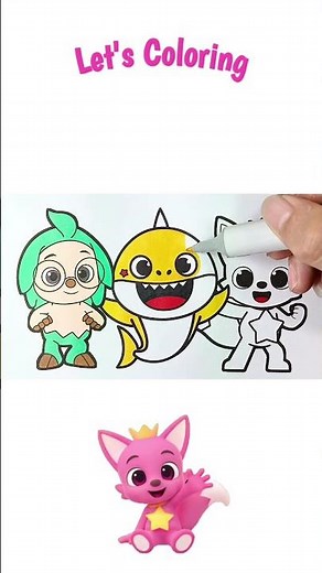 Coloring Pinkfong Baby Shark & Hogi - Easy and Fun for Kids