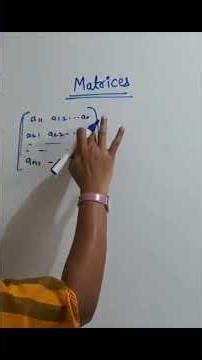 M1JNTUH Matrices introduction Echelon form in easy way Matrix 003
