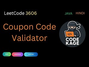 LeetCode 3606 | Coupon Code Validator | Filtering & Custom Sorting Explained (Java)