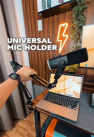 The perfect affordable boom arm for streamers out there! 🤘🏼🎙️ | Kacool Boom Arm #microphoneholder #boomarm #desksetup #streamer #streamingsetup