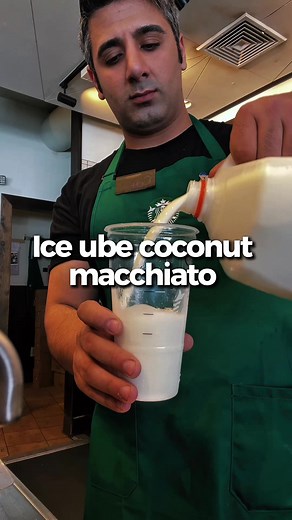 How to Make Iced Ube Coconut Macchiato