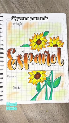 Ideas Creativas para Portadas Escolares de Español