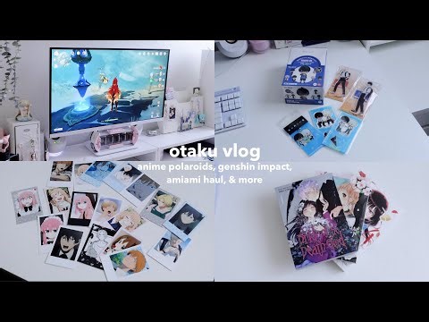 otaku vlog | anime polaroids, genshin impact, amiami haul, & more